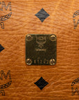 MCM Em Visetos logo Boston bag brown PVC leather ladies MCM