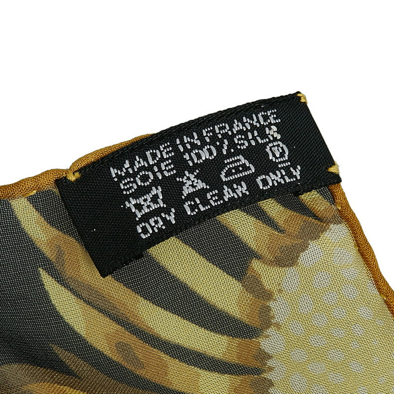 Hermes Carré 40 FLEUR et CARLINES Handbags Gold Multicolor Silk  Hermes