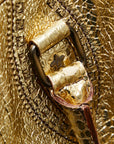 FENDI FENDI FF Logo 8BN162 Tortured Bag PVC Gold