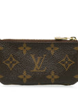 Louis Vuitton Monogram Pochette Crane Coin Case M62650 Brown PVC Leather  Louis Vuitton