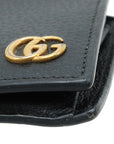 GUCCI Gucci GG Marmont Pitch Marmont 2 Folded Wallet 2 Folded Wallet Leather Black Black Gold  428725