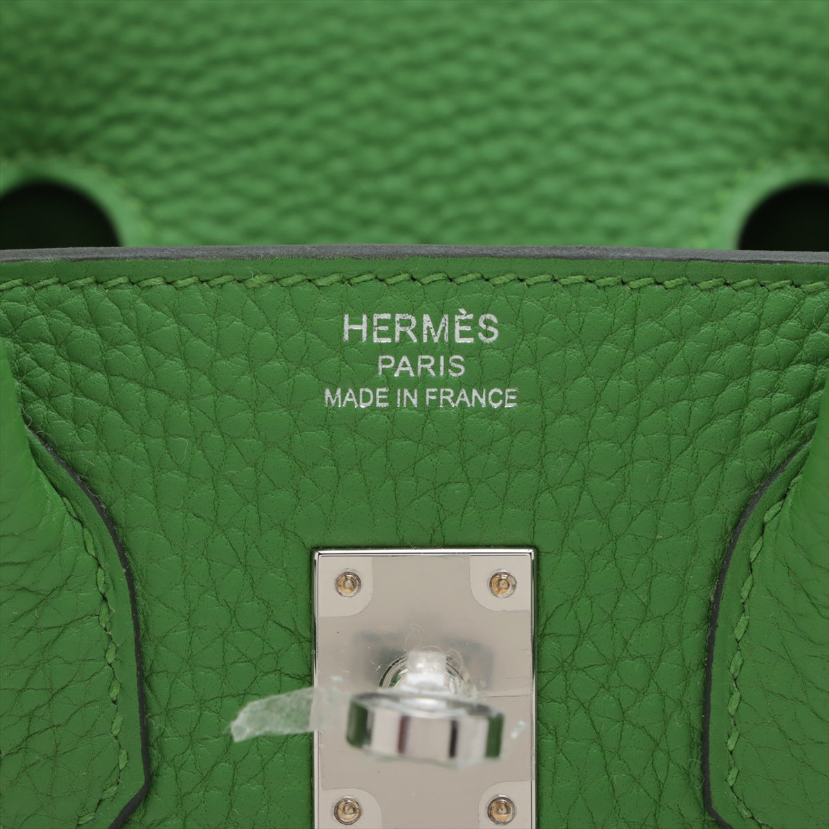 Hermes Birkin 25 Togo 皮革 綠色 Yuka 銀色