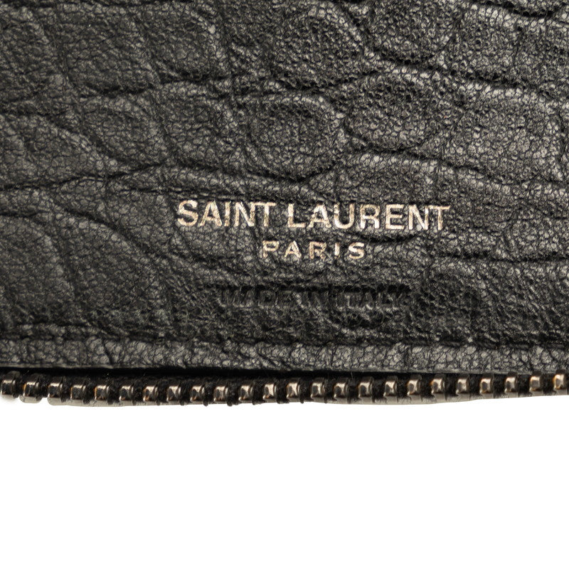 Saint Laurent Long Wallet in Crocodile Black 529899