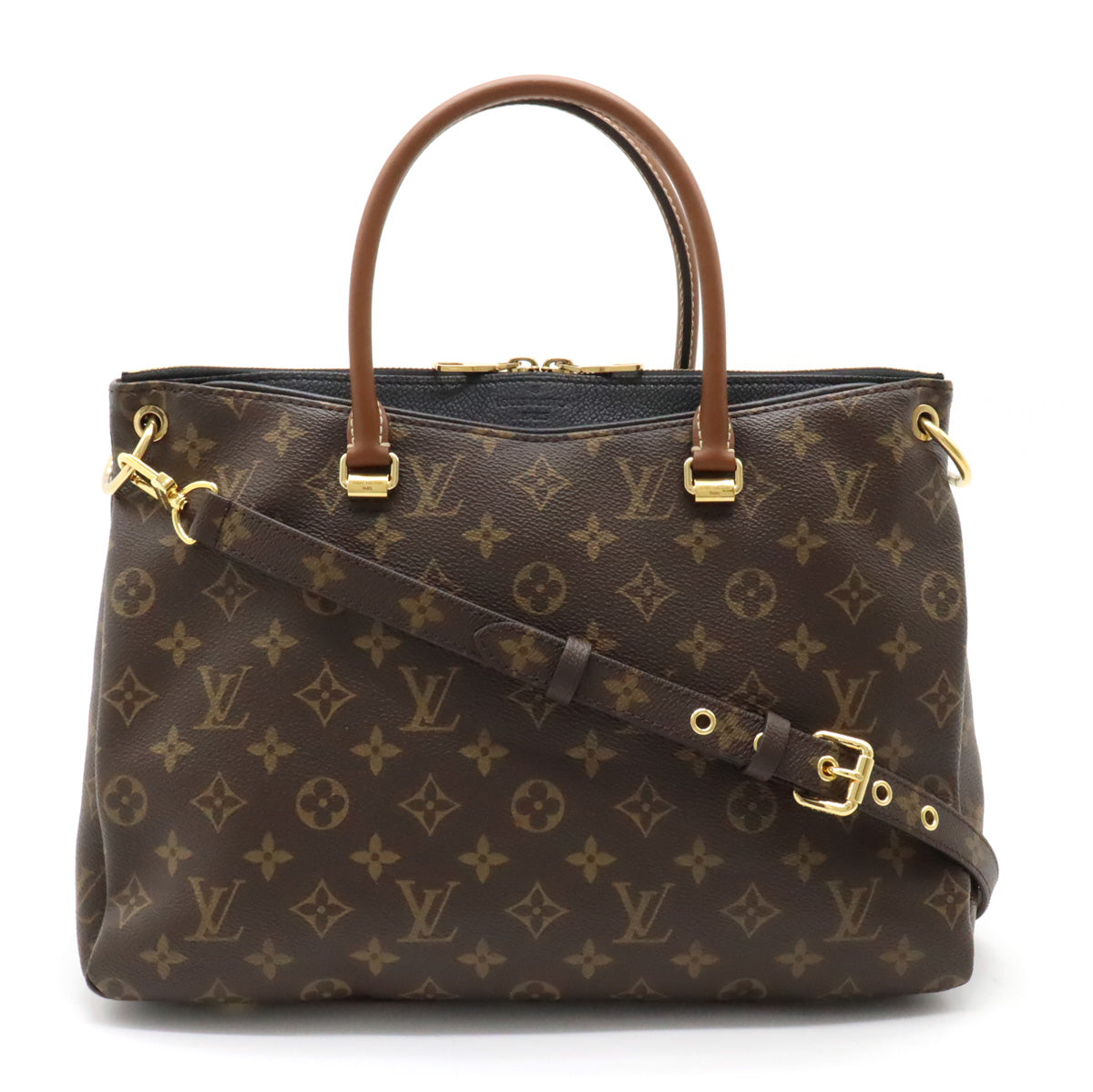 LOUIS VUITTON Louis Vuitton Monogram Palas Handbag 2WAY Semi-sholder Shoulder Shoulder Noir Black M41064