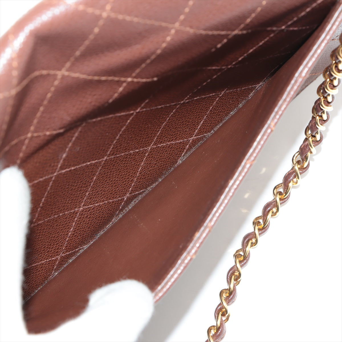 Chanel Matrasse Caviar S Single Flap Single Chain Bag Brown Gold  5th
