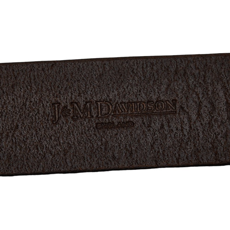 Jandem Davidson Ring Belt 32/80 Brown Silver Leather  J&amp;M Davidson