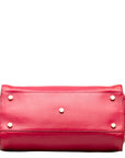 SAINT LAURENT Cabas Handbag in Calf Leather Pink 324823