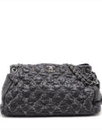 Chanel Parivision Nylon Chain Shoulder Bag Black Silver Gold  14th