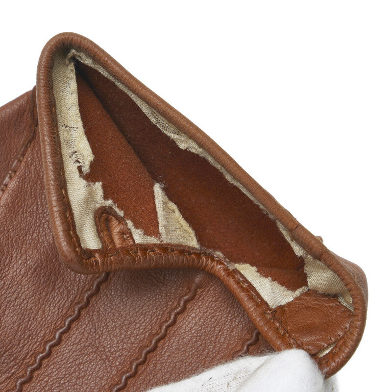 Hermes Globe Gloves Handbags Brown Leather  Hermes