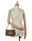 FENDI FENDI  8BR180 Shoulder Bag Canvas/Leather Beige Brown