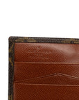 Louis Vuitton Monograms Portmoney Beer Cult Credi W Hawk Double Folded Wallet M61660 Brown PVC Leather Ladies Louis Vuitton