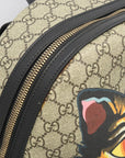 GUCCI Gucci GG Spring Angry Cat LOVED Backpack Rucksack PVC Leather Carcassonne Black 419584