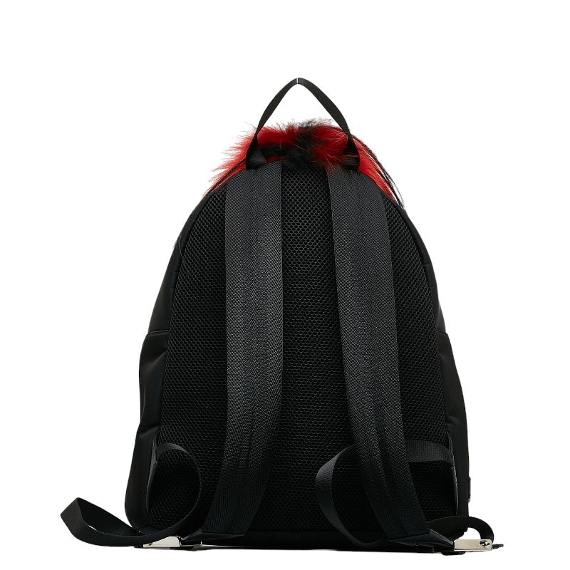 Fendi Baggage Monster Rucksack 8BZ035 Black Red Nylon Pearson Men&#39;s Baggage Fendi