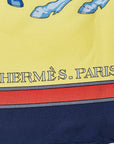 Hermes Carré 90 Carrousel Marigold carf Yellow Naïve Silk  Hermes