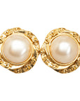 Chanel Pearl Earring Gold   Chanel Earring