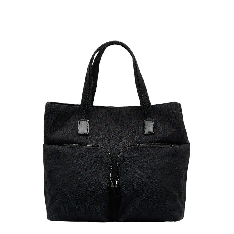 Gucci GG canvas handbag 002 1080 Black canvas leather ladies Gucci