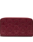 Louis Vuitton Round Zip Long Wallet M60359 Bordeaux Red Ladies