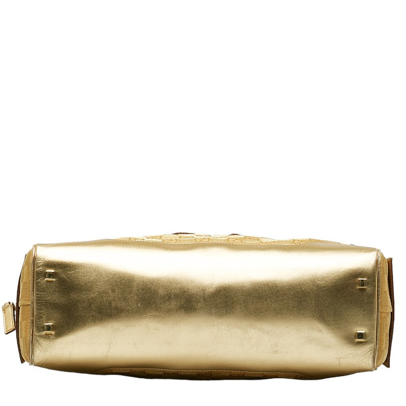 Gucci GG Monogram Tote Handbag 000-0852 2123 Women&#39;s Gold Metallic
