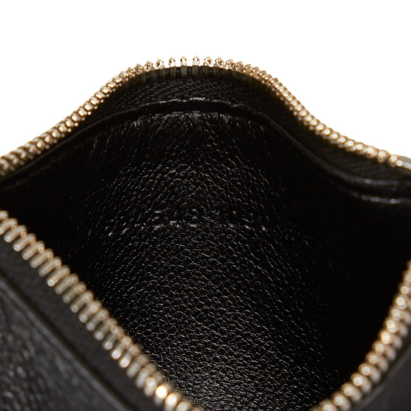 BALENCIAGA Coin Case in Leather Black 594548