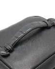 CHANEL CHANEL Caviar S Cocomark Vanity Bag Handbag Cosmetic Bag Cosmetic Leather Black Gold  A01998