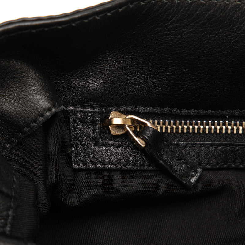 Gucci Abbey One-Shoulder Bag 189839 Black Leather Lady Gucci