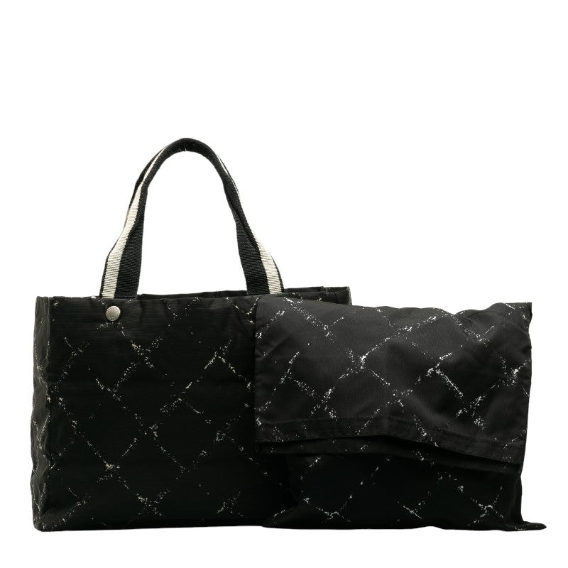 Chanel  Travel Line  Tooth Bag houlder Bag Black Nylon Lady Chanel