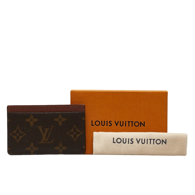 Louis Vuitton Monogram M61733 Card Case PVC/Leather Brown