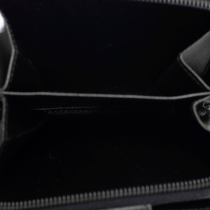 PRADA Prada Triangle Logo Plate M170 Two Folded Wallet Leather Black Ladies