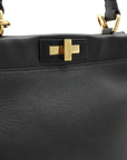 FENDI FENDI Pickaboo Handbags 2WAY Shoulder Bags Sliding Leather Black Black Gold  8BN290