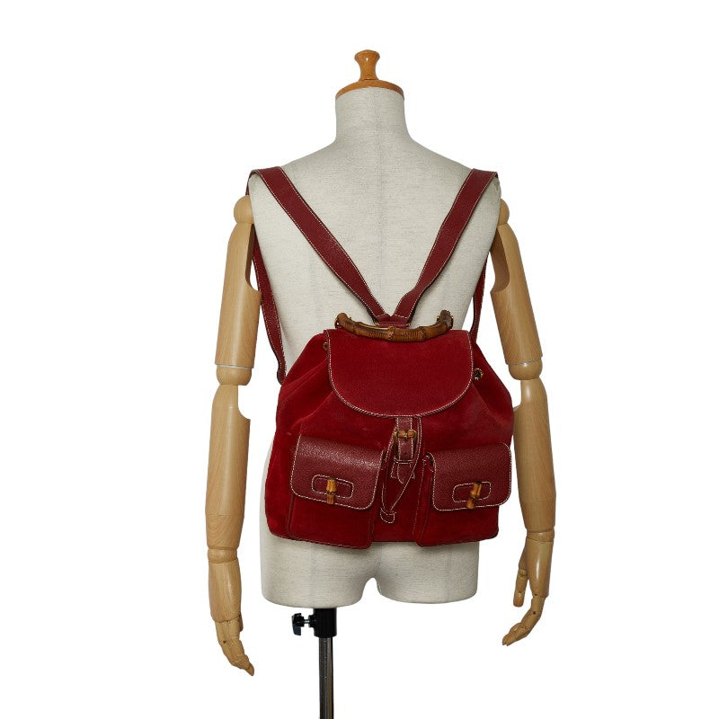 GUCCI Gucci 003 58 0016 Lux Daypack Sweat/Leather Red Lady Sweat