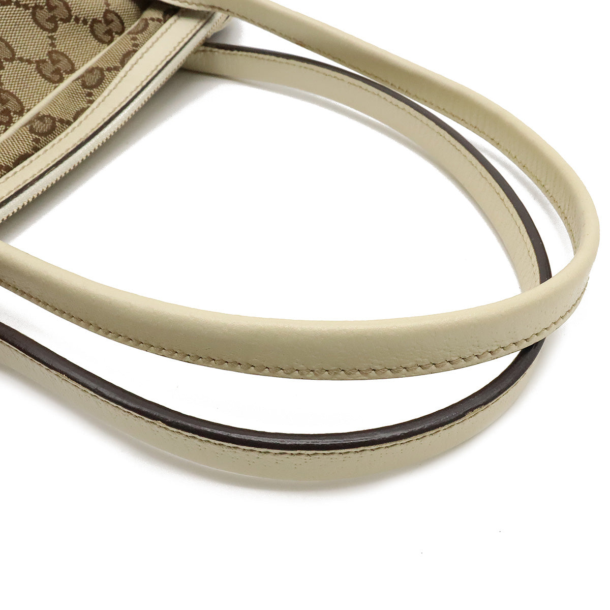 Gucci Gucci Princess GG Linen Shelley Line Shoulder Bag Mini Boston Shoulder Leather Carquibbean Ivory 161720