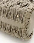 BVLGARI  Bulgarian Bulgarian Gazier Chain Bag Shoulder Bag Leather Grey Gold  Blumin