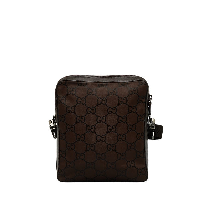 Gucci GG Shoulder Bag 007 2019 Brown Nylon Leather  Gucci