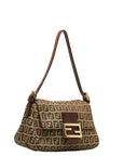 FENDI FENDI  8BR180 Shoulder Bag Canvas/Leather Beige Brown