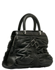 DIOR Sherling Handbag in Black Leather