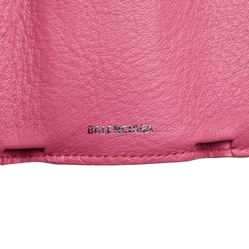 BALENCIAGA Envelope Wallet Mini in Grain Calf Leather Pink 391446