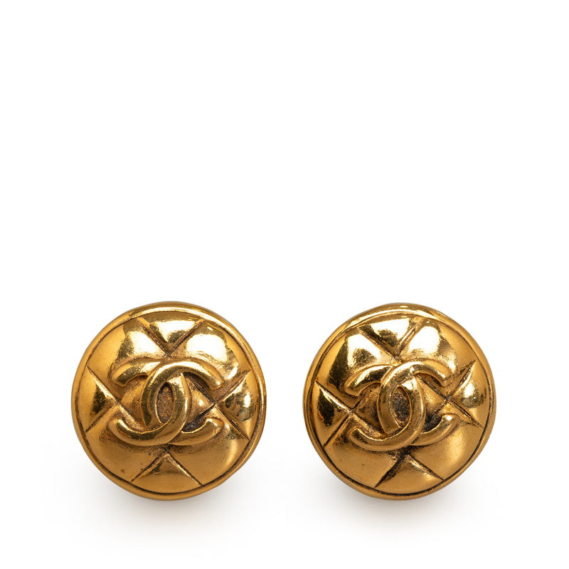 Chanel Vintage Mattress Cocomark Earring Gold   Chanel