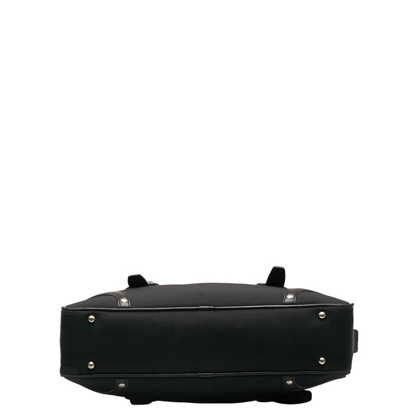 Burberry Noneva Check  Handbag Black Leather