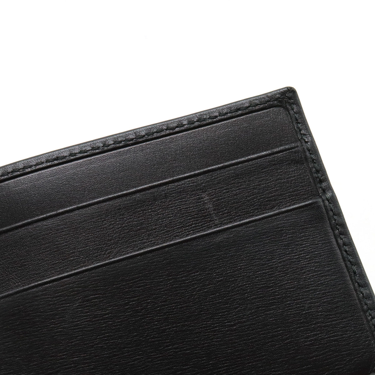 Gucci Wallet 2 Folded Wallet 2 Folded Wallet Money Clip Bill Clip Card Folded Men's Leather Black Black Silver Silver  04805