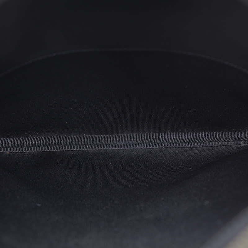 Loeb Repeat Anagram Embos Sliding Shoulder Bag Black PVC Leather Ladies LOEWE