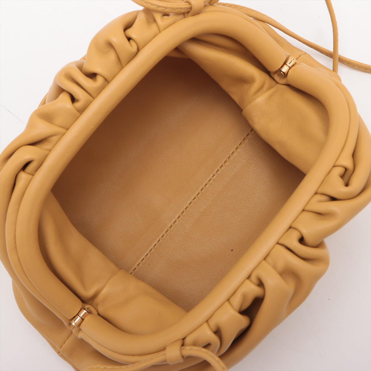 Bottega Veneta The Porchcoin Impulse Leather Shoulder Bag Brown
