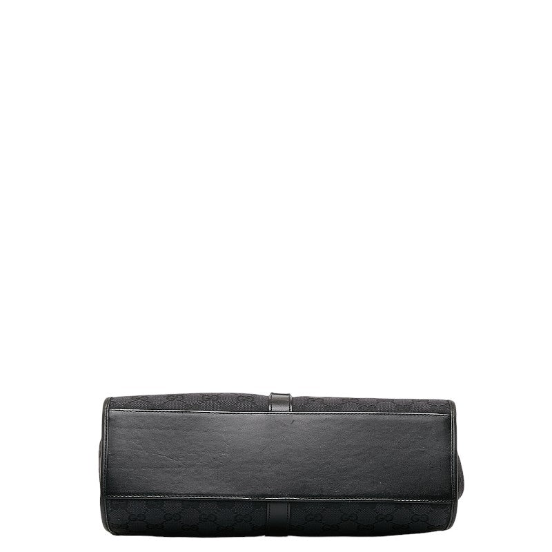 Gucci GG Canvas Jacky Handbags Shoulder Bag 002 1067 Black Canvas Leather Ladies Gucci