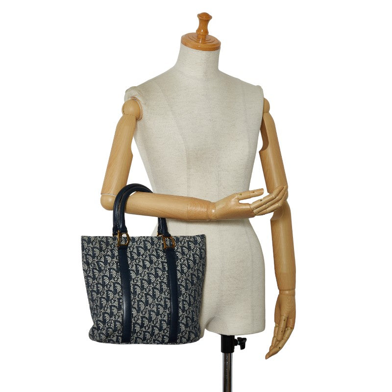 Dior Trotter Bag Handbag Navi White Linen Leather  Dior