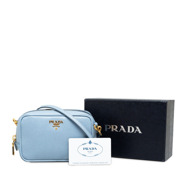 PRADA Prada Sapphiano 1N1674 Shoulder Bag Leather Blue Lady Sapphi