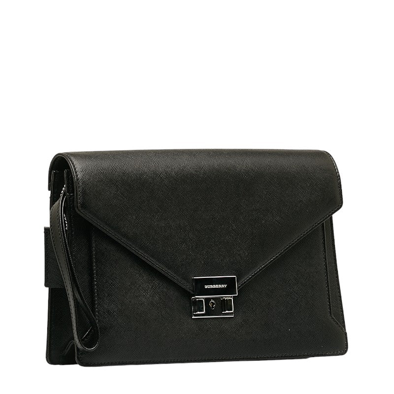 Burberry Clutch Bag Clutch Black Leather