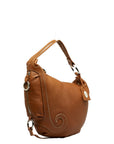 Fendi Selleria One-Shoulder Bag Brown Leather Ladies Fendi