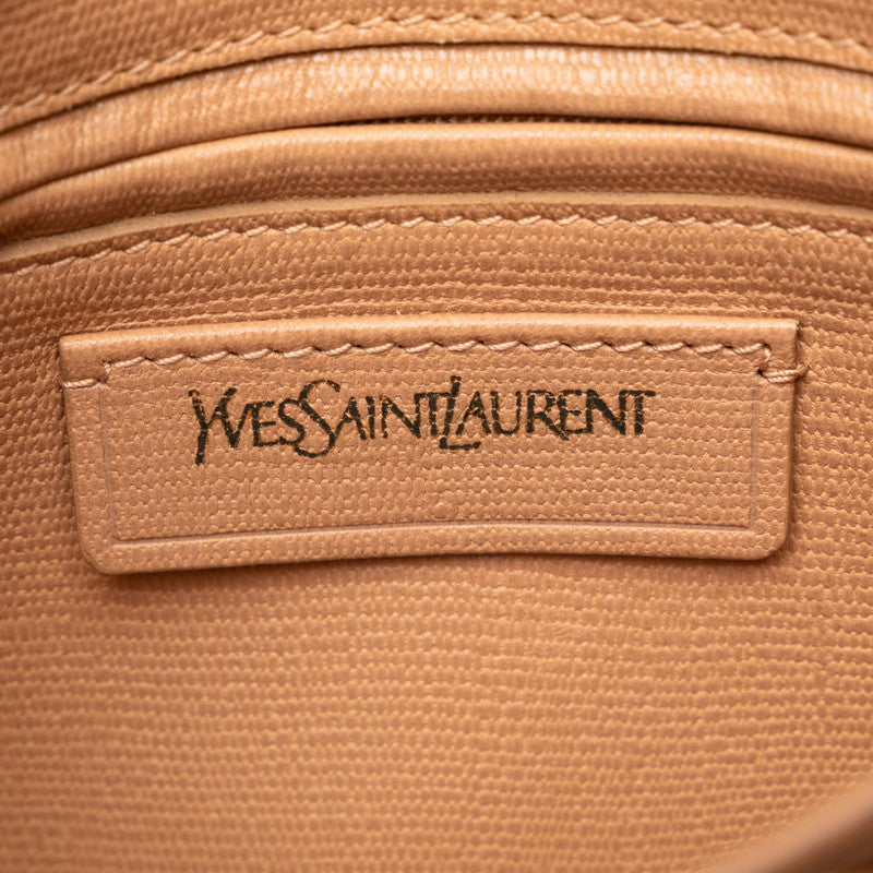 Yves Saint Laurent Y Line Sacchel 單肩包 米色金色皮革 Yves Saint Laurent