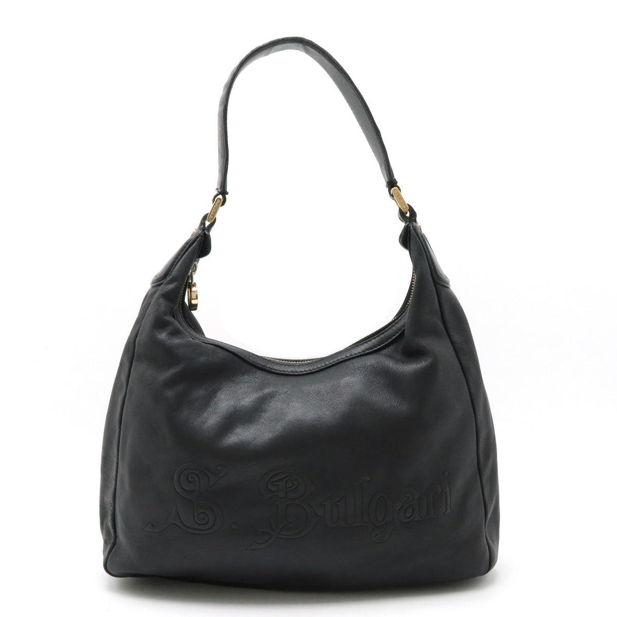 BVLGARI  COLLEZIONE COLLEZIONE One-Shoulder Shoulder Bag Semi-Shoulder Leather Black Black Gold  Blumin