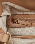 BVLGARI Bulgari Chandra handbags canvas/leather beige Ladies