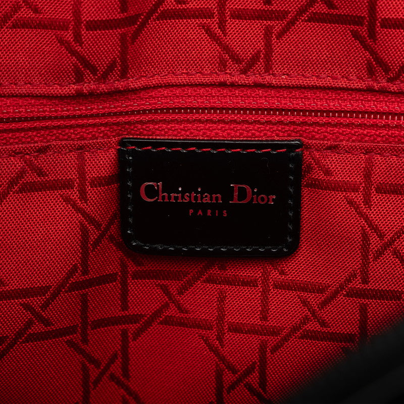 DIOR Lady Dior Handbag in Patent Leather Black Ladies